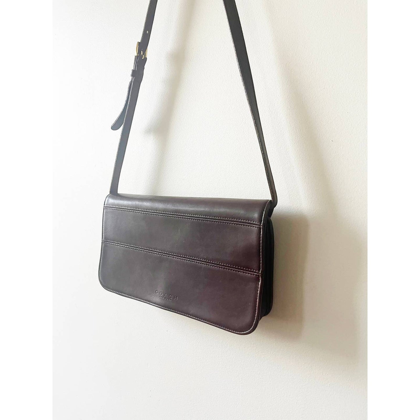 Vintage Dark Brown Coach Crossbody Purse