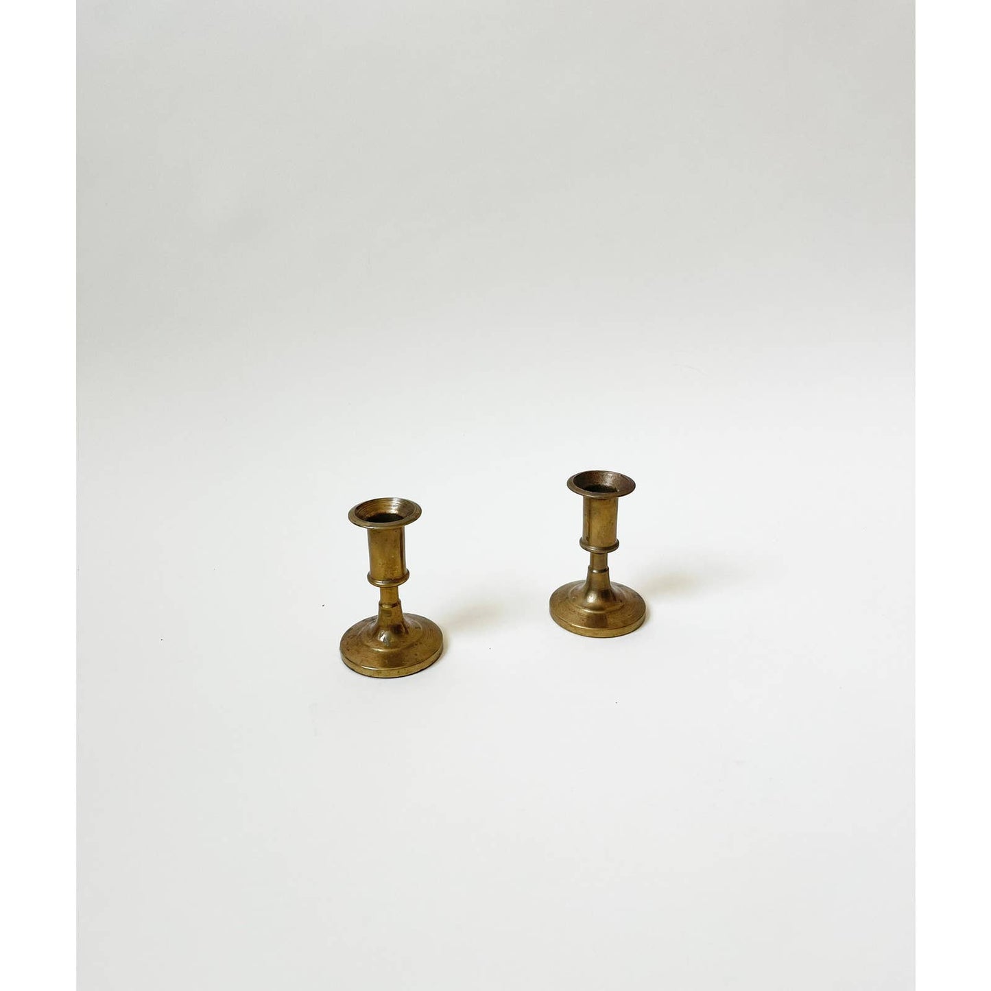 Vintage Solid Pair of Brass Decorative Candlesticks