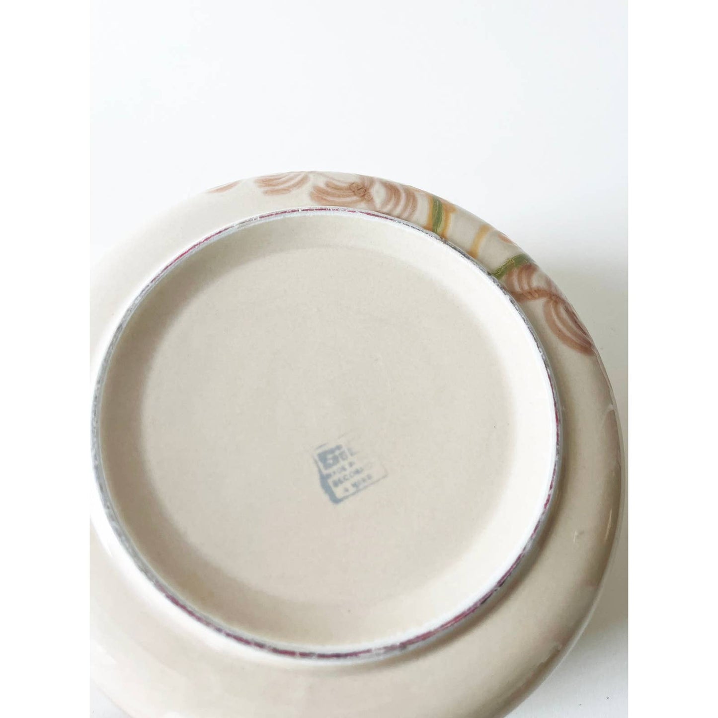 Vintage Large Ceramic Hand Painted Dish