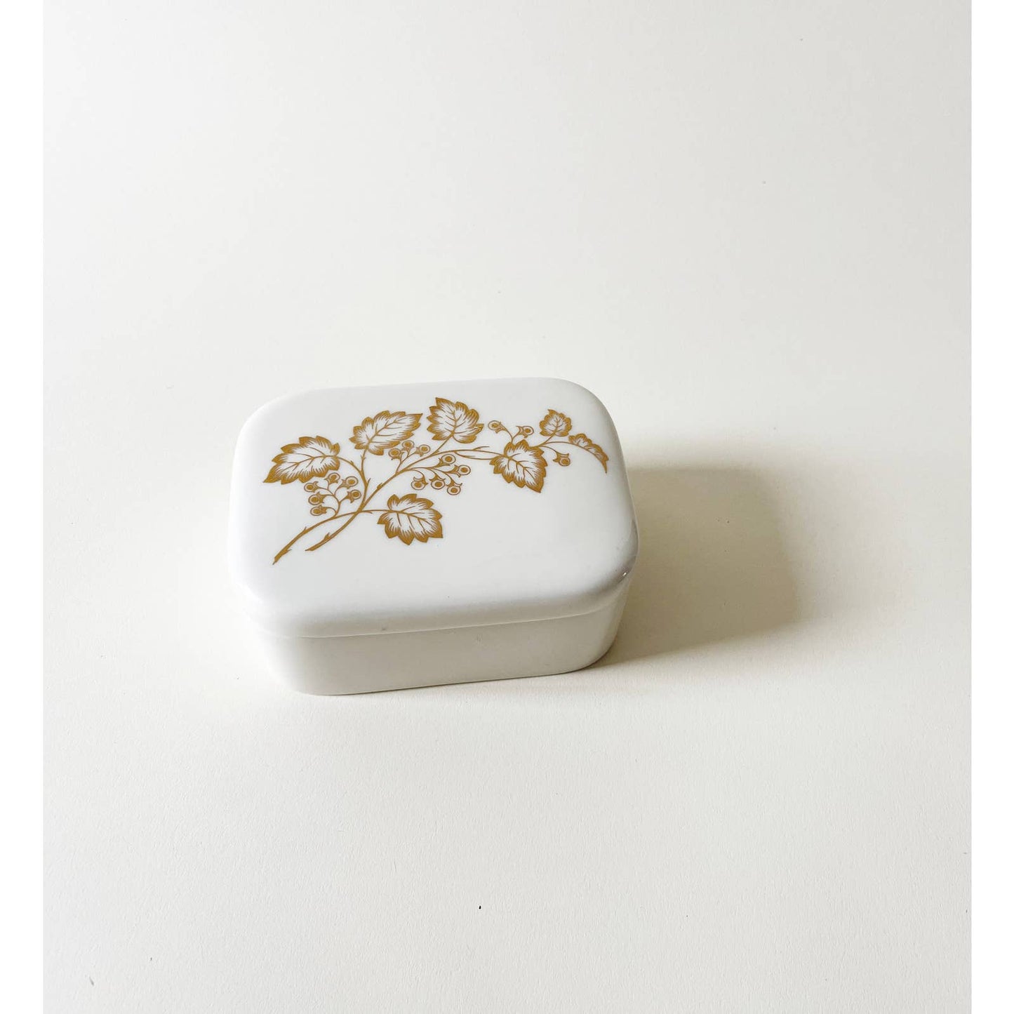 Vintage Lenox Flower Ceramic Jewelry Box