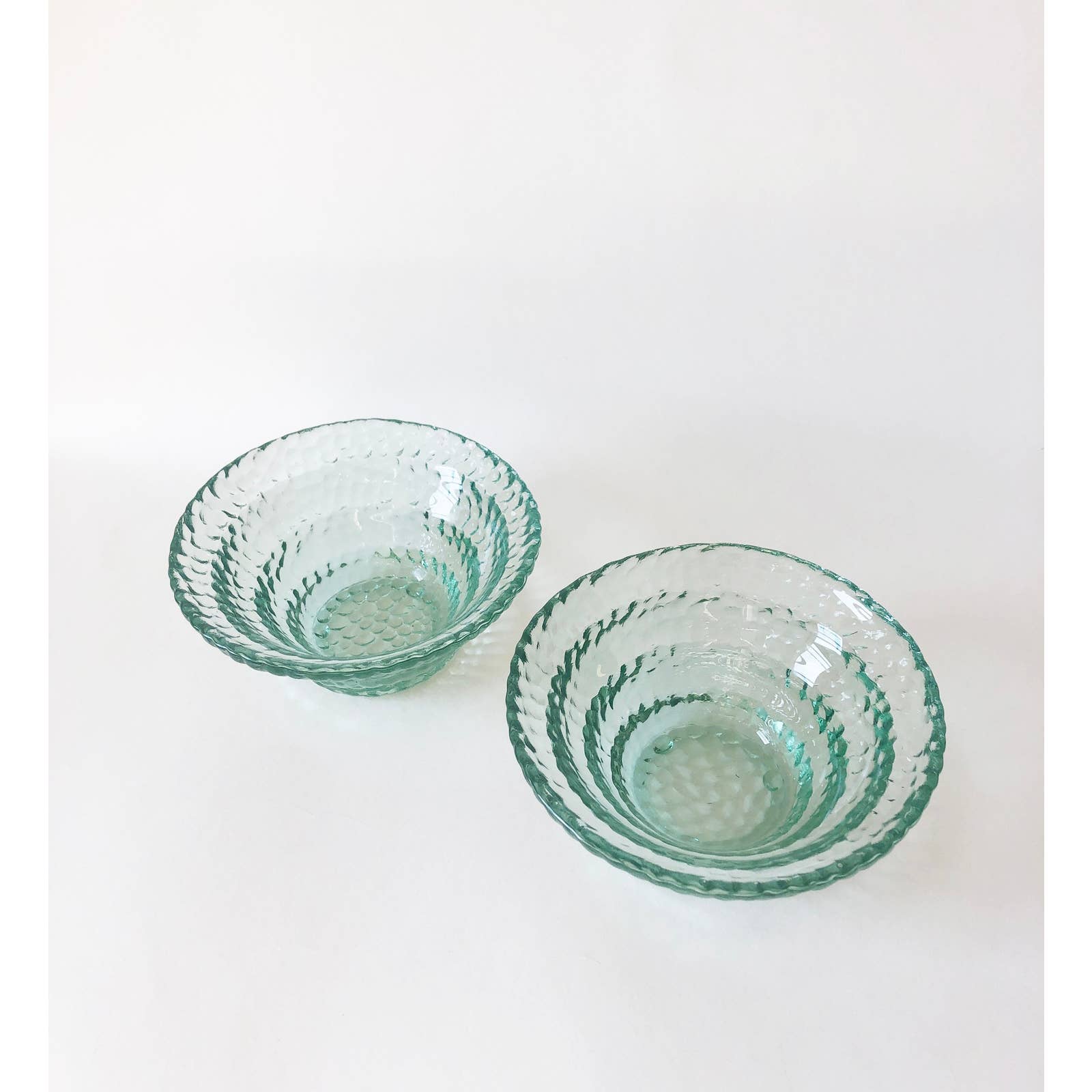 Recycled Glass Bowls, Set of 6 - Green