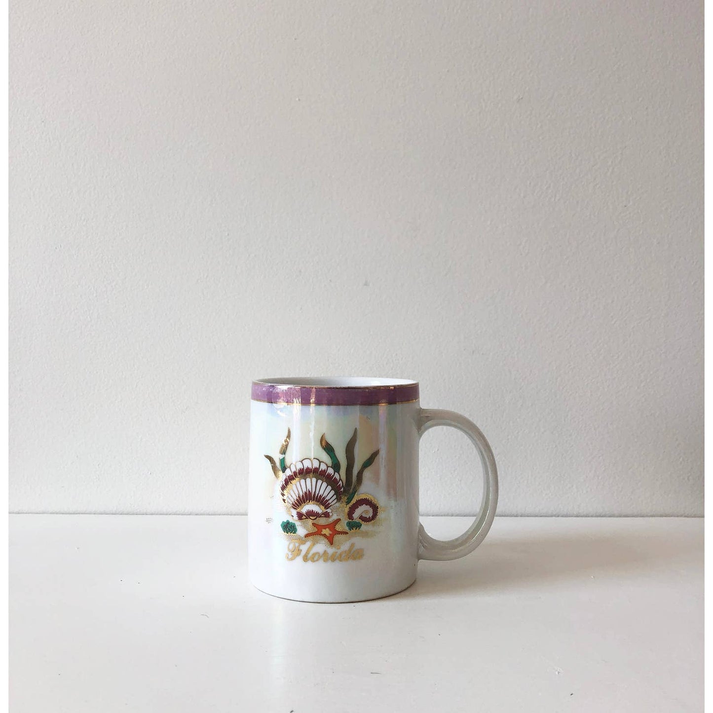 Cute Vintage Florida Mug | Iridescent Pink 80s Style Cup