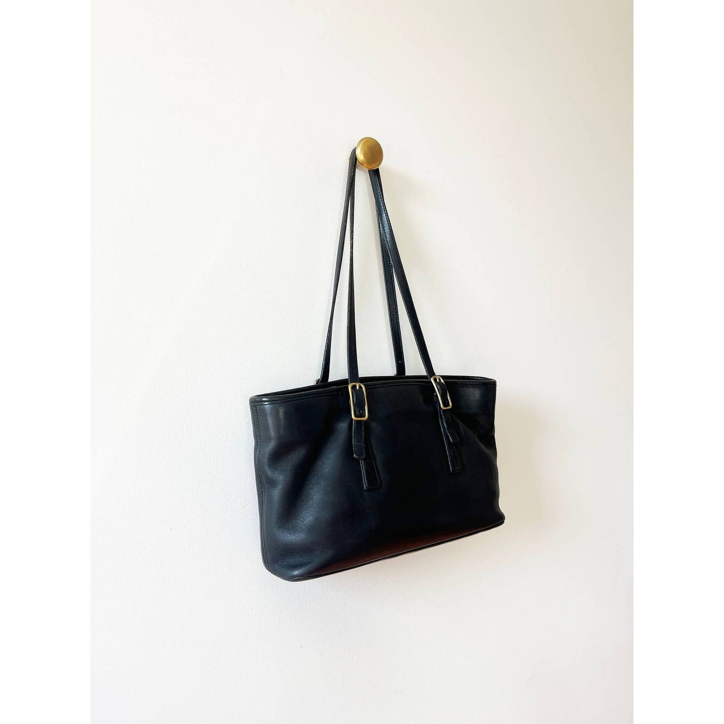 Vintage 90s Coach Black Leather Bag