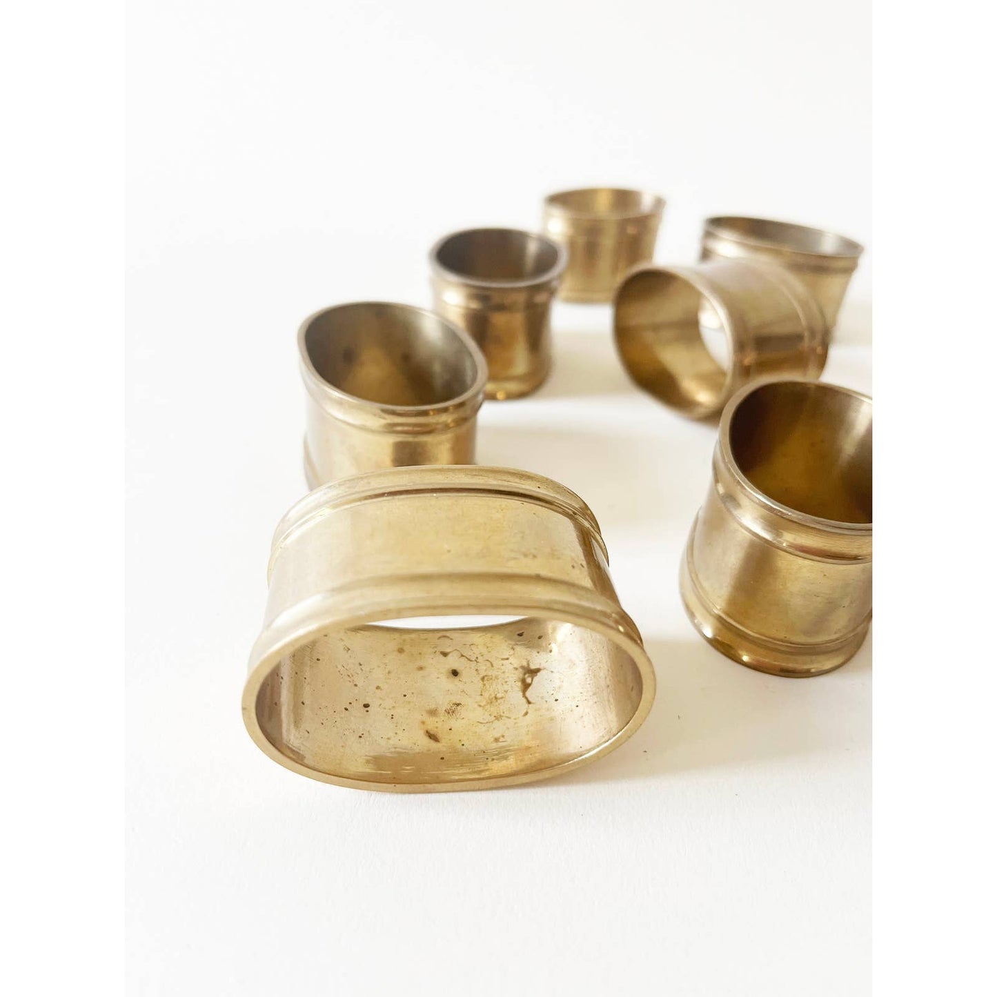 Vintage Brass Napkin Holders - Set Of 8