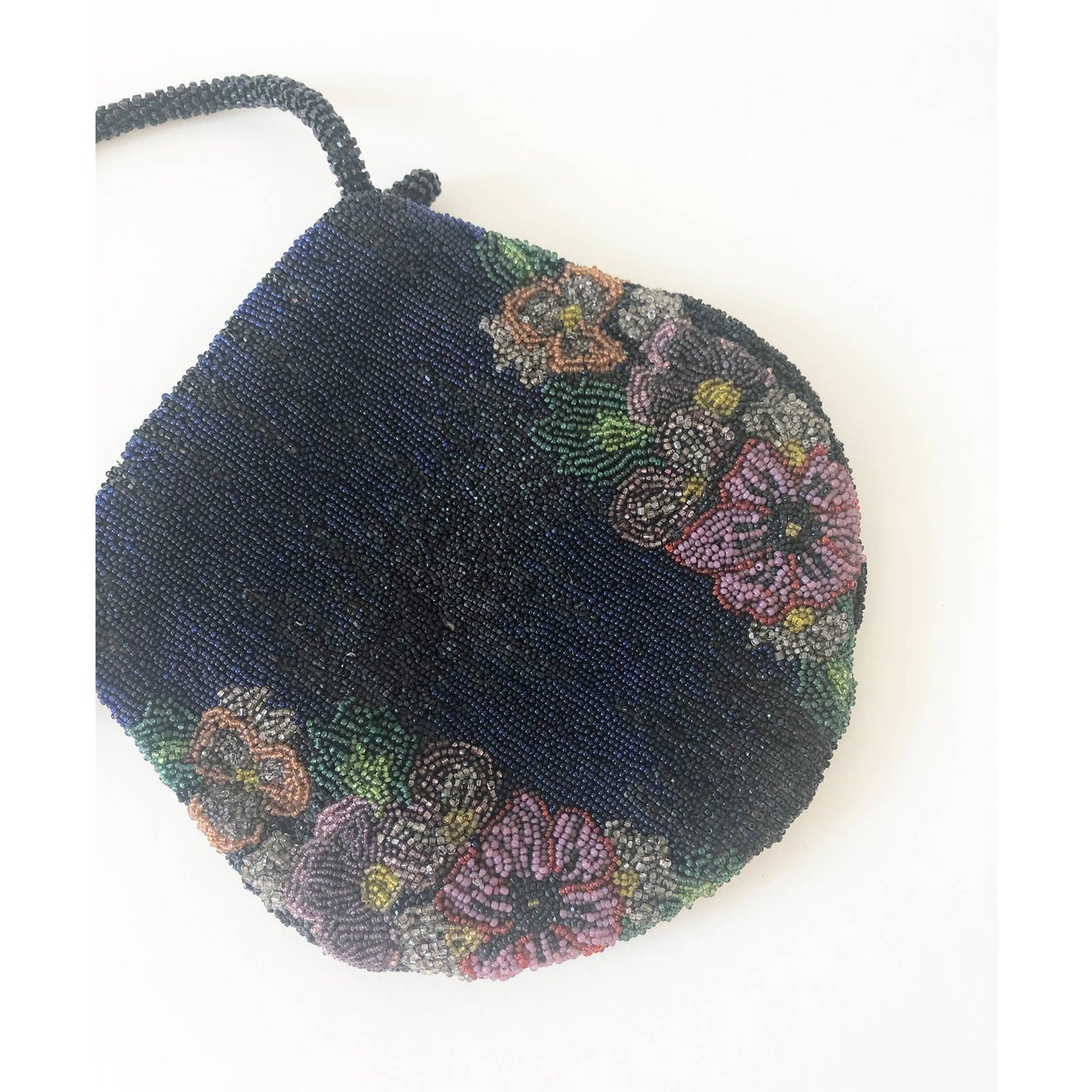 Vintage Floral Beaded Clutch Bag