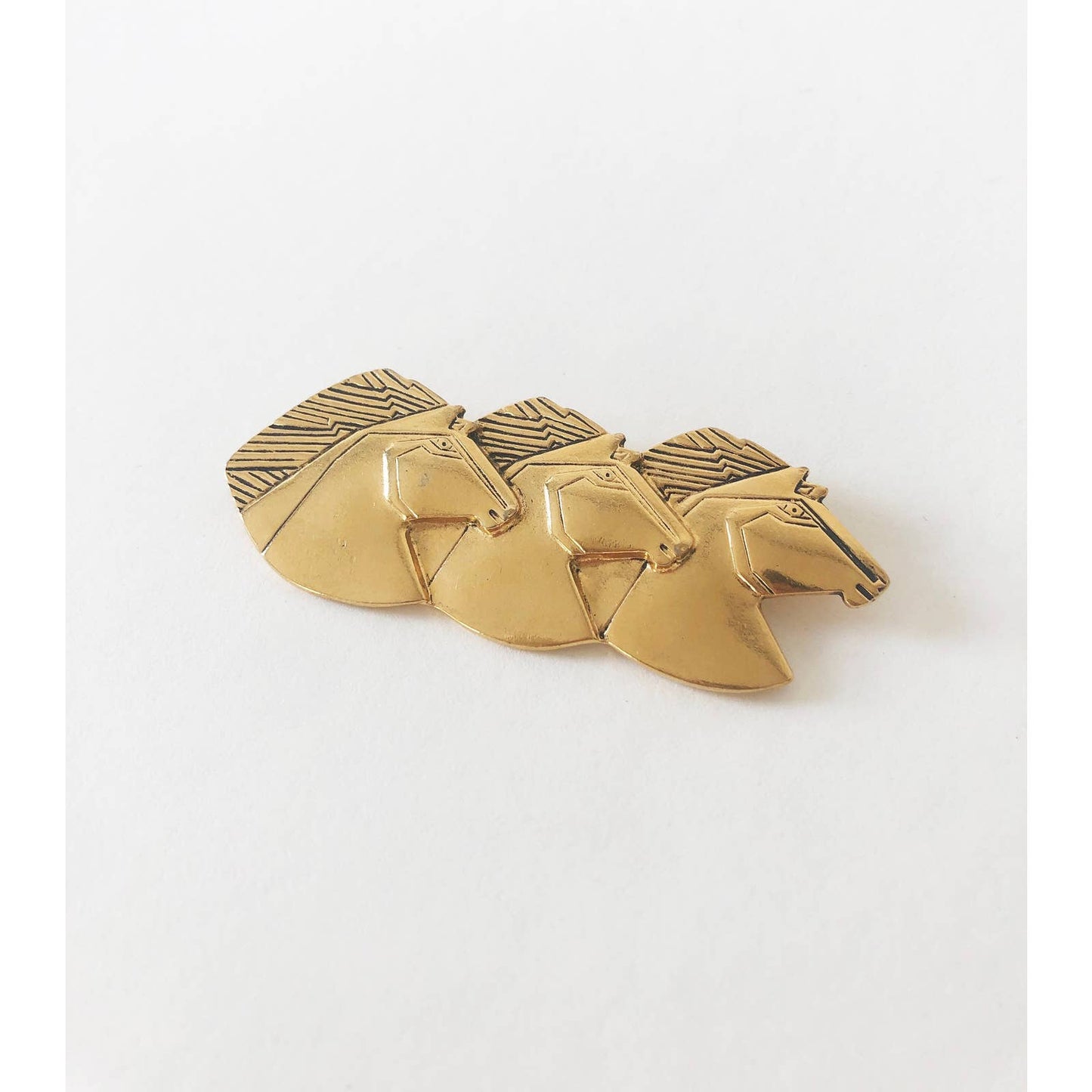 Vintage Greek Horse Brooch Pin