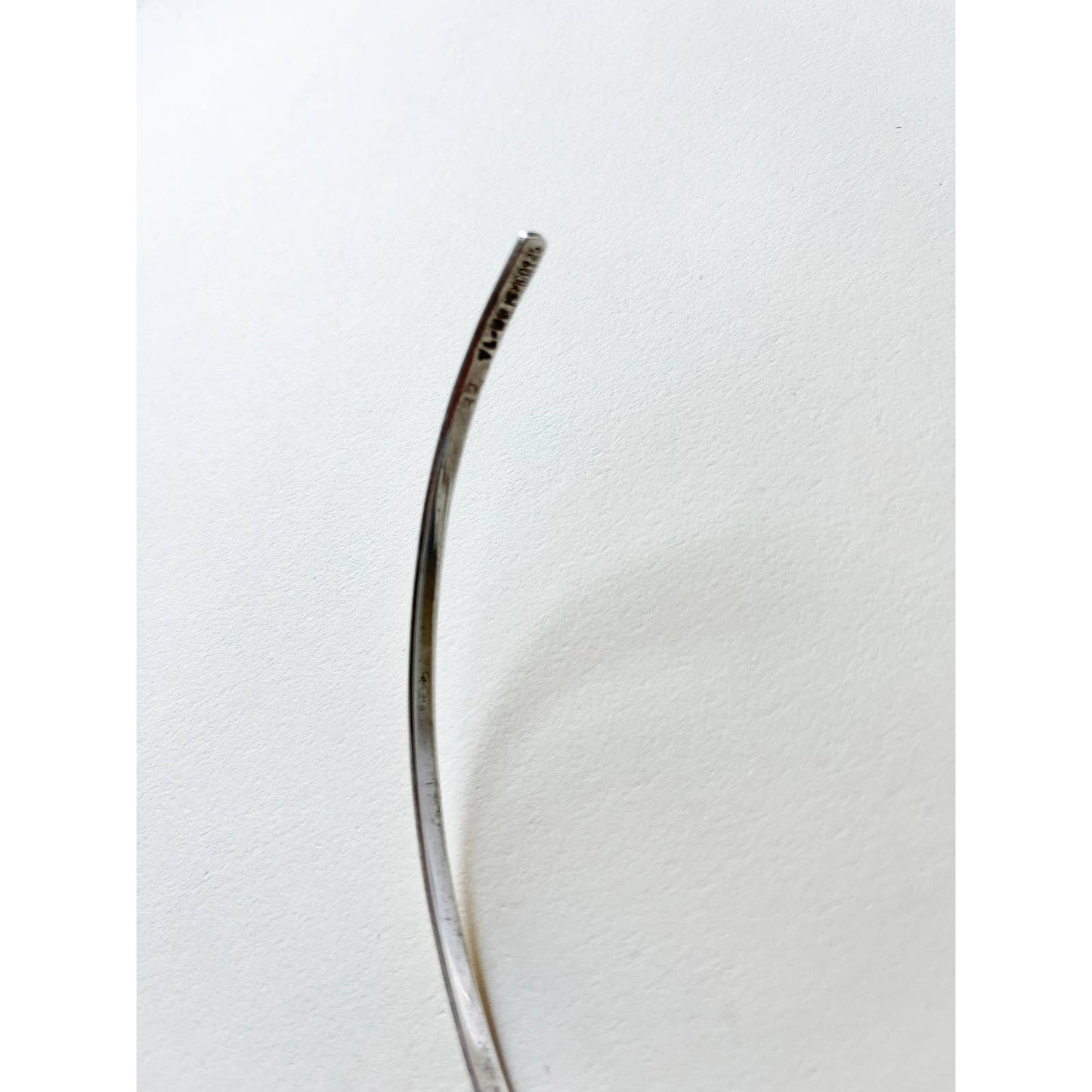 Vintage 925 Silver Modernist Thin Collar Choker