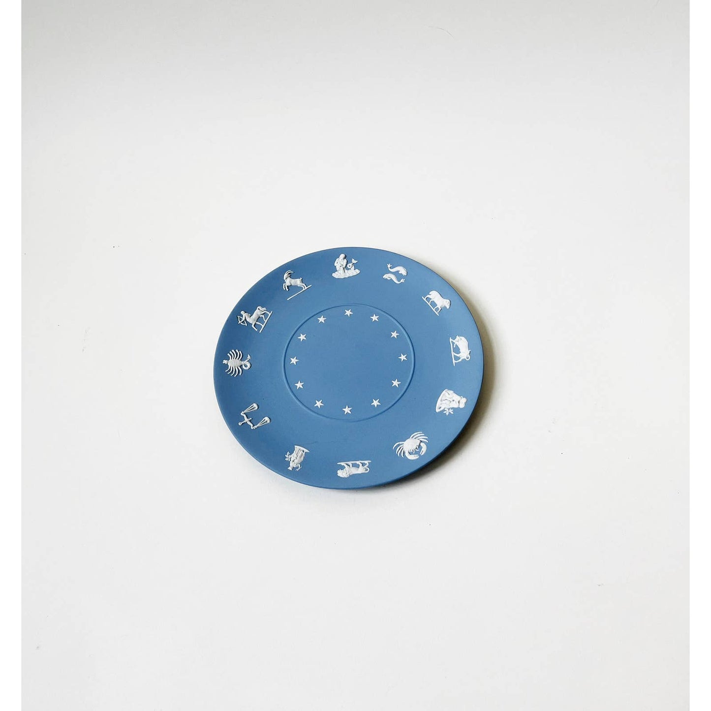 Vintage Wedgwood Zodiac Blue Jasperware Plate