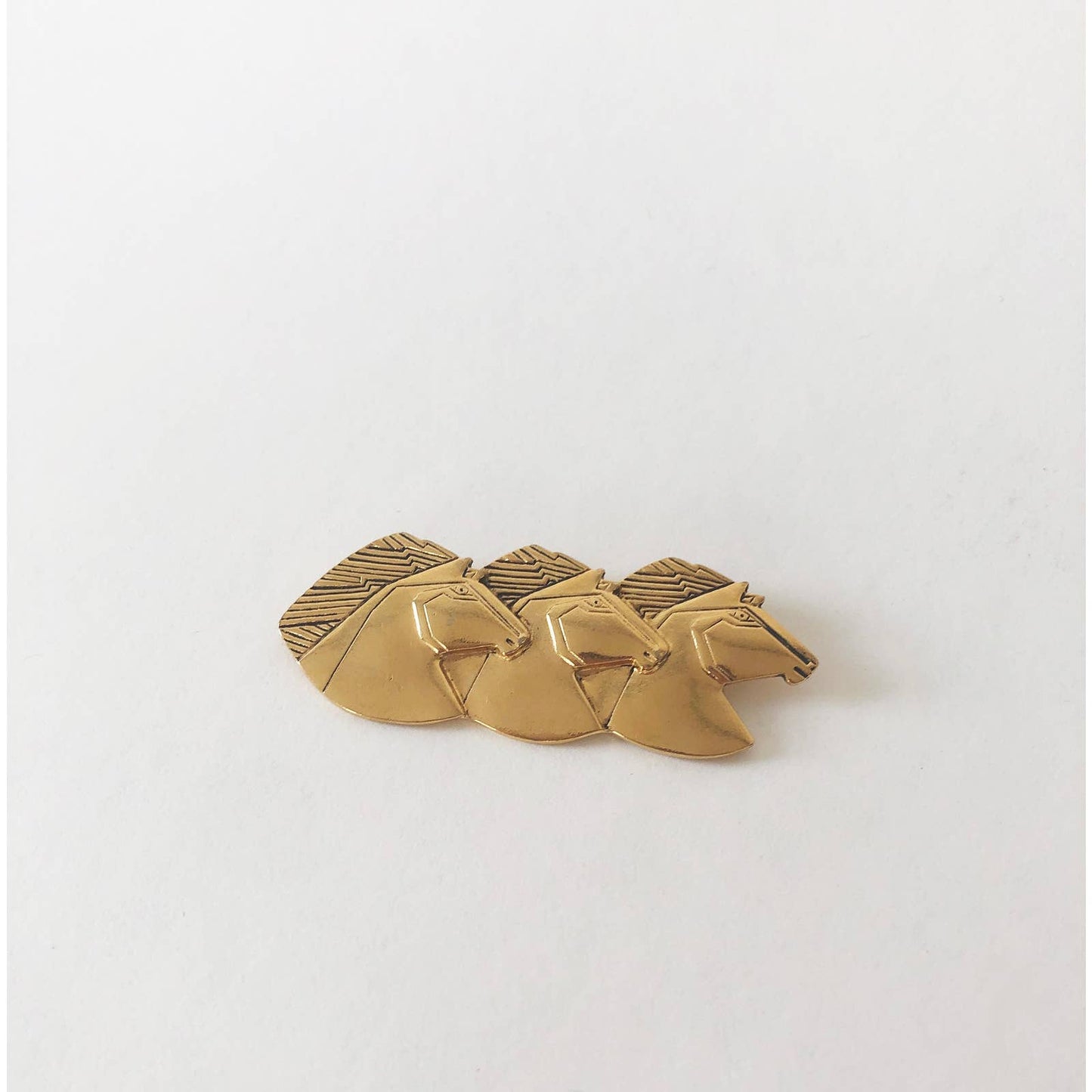 Vintage Greek Horse Brooch Pin