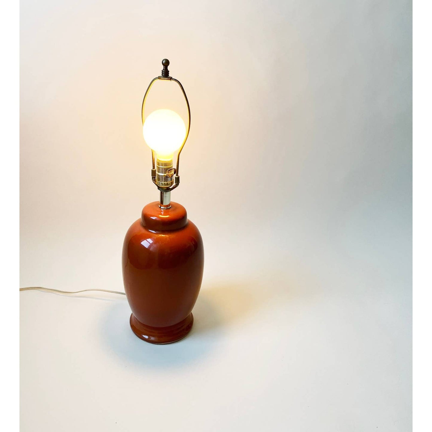 Vintage Orange Ceramic Table Lamp