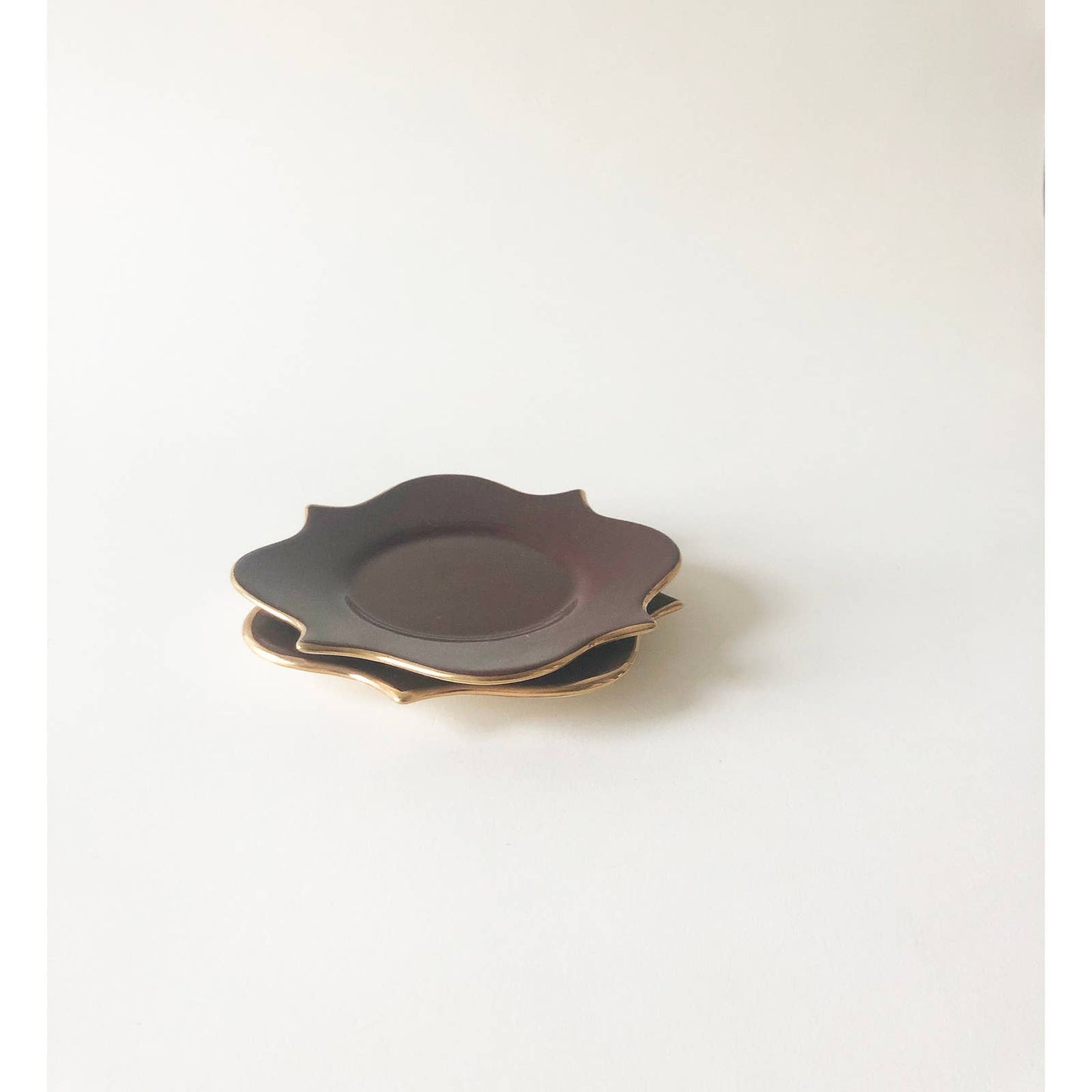 Vintage L'Object Purple Scalloped Plates
